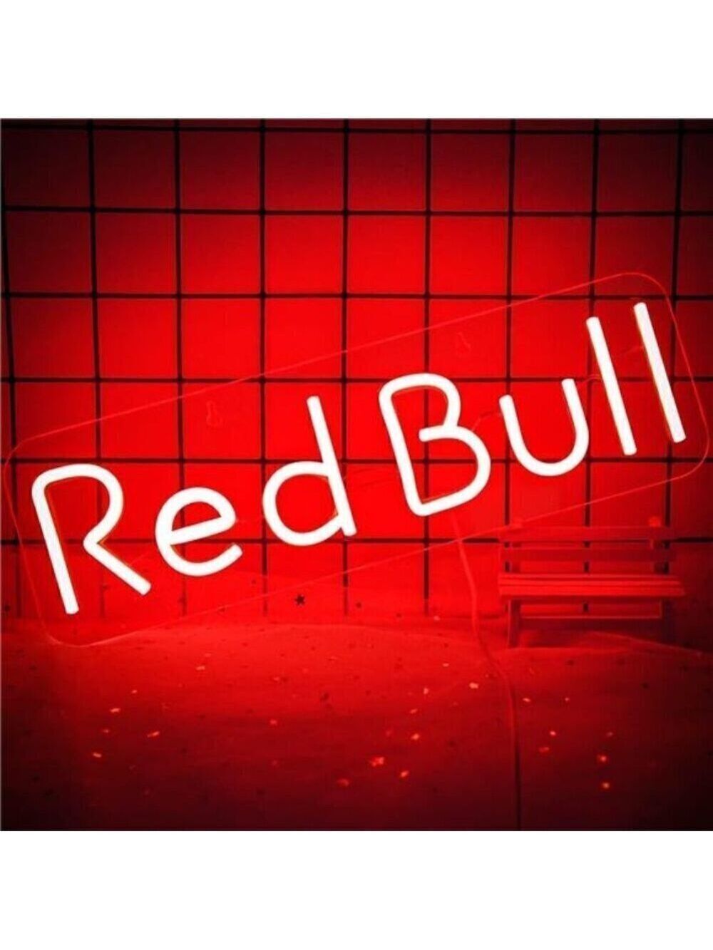 Red Bull Energy Drink Neon Sign for Wall Decor Acrylic LED Neon Light Home Bar